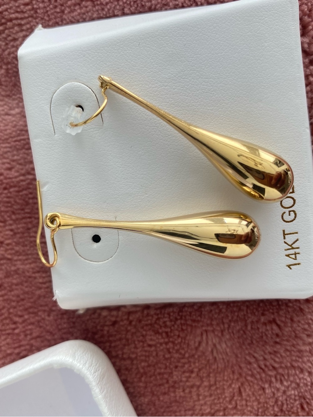 14K Gold Teardrop earrings - Picture 4 of 8